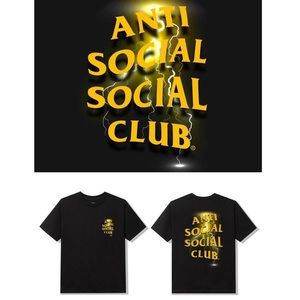 Anti Social Social Club Twista Black Tee Lightning - FW21 - Members Only ASSC